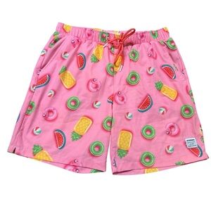 Mosmann Australia Men’s Size M Board Shorts Ahoy Pink Pool Fruit Vacation Resort